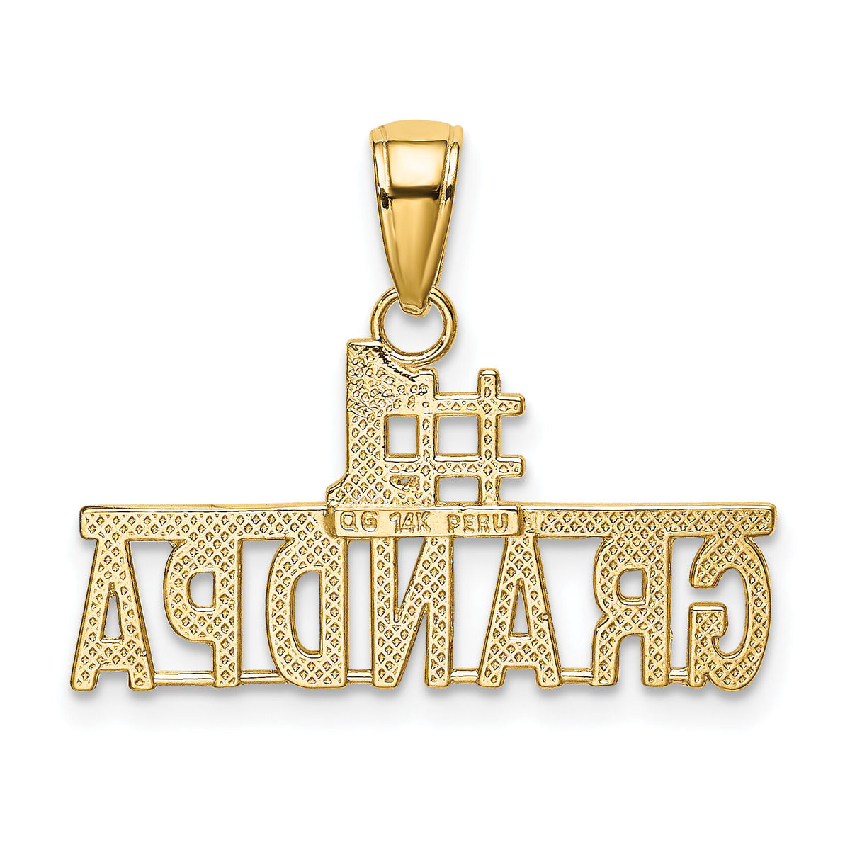 14k #1 GRANDPA Pendant-K4731