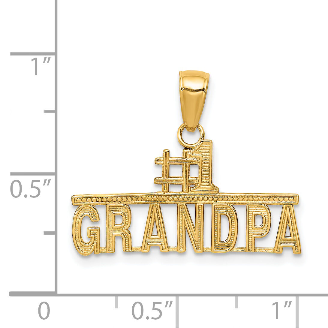 14k #1 GRANDPA Pendant-K4731