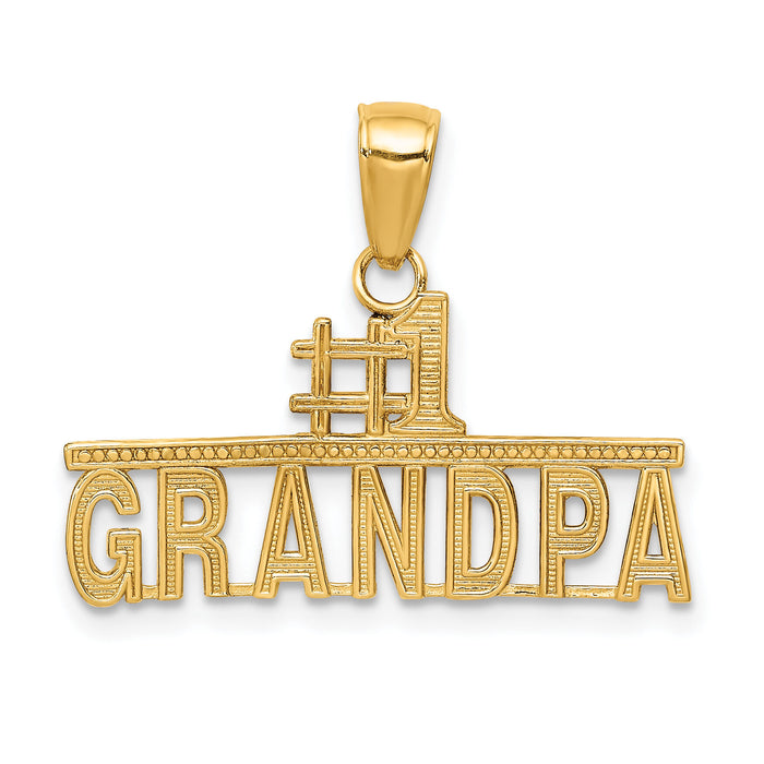 14k #1 GRANDPA Pendant-K4731