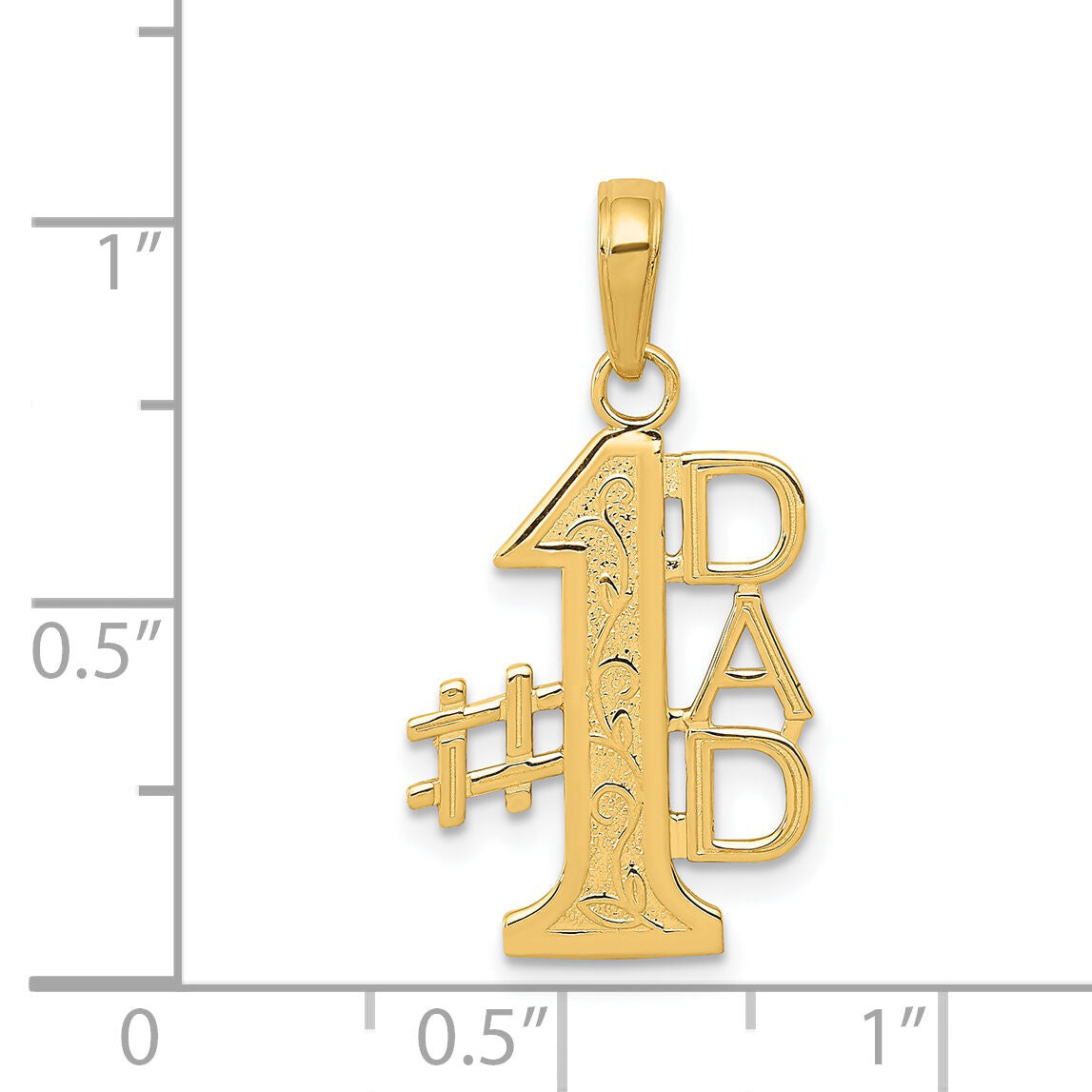 14k #1 DAD Charm-K4732