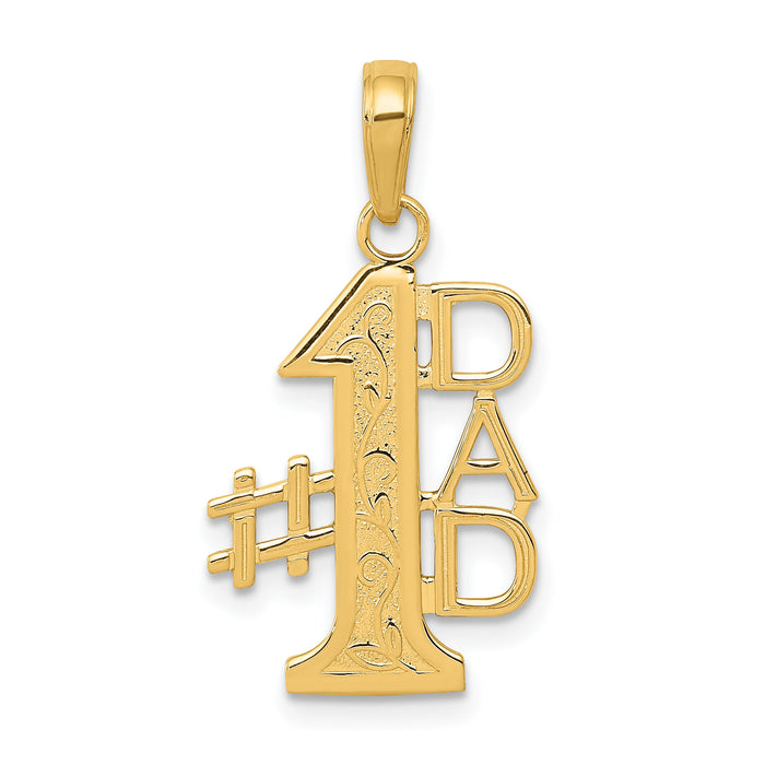 14k #1 DAD Charm-K4732