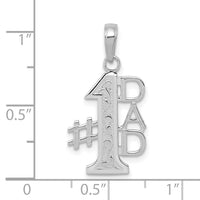 14K White Gold #1 DAD Charm-K4732W