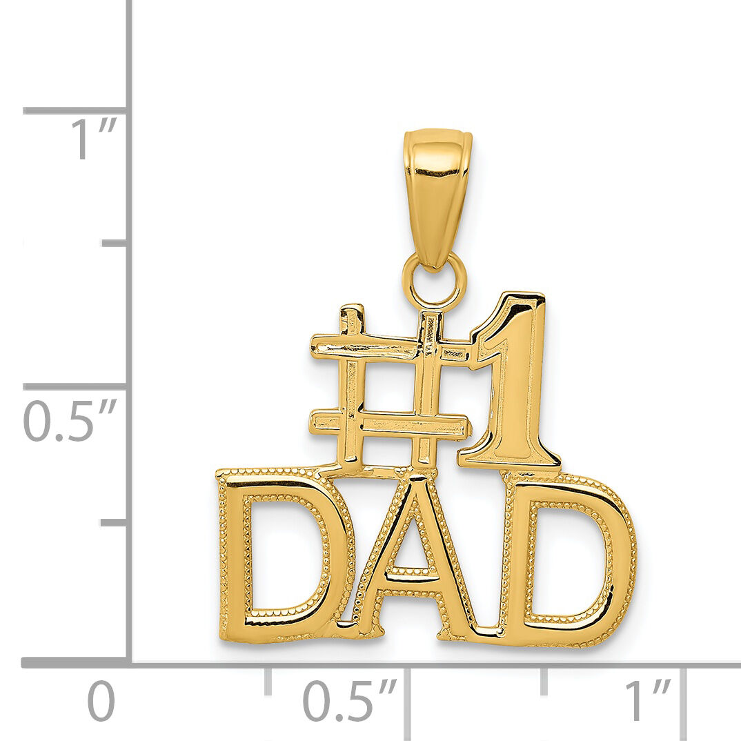 14k #1 DAD Charm-K4734