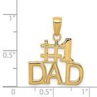 14k #1 DAD Charm-K4734