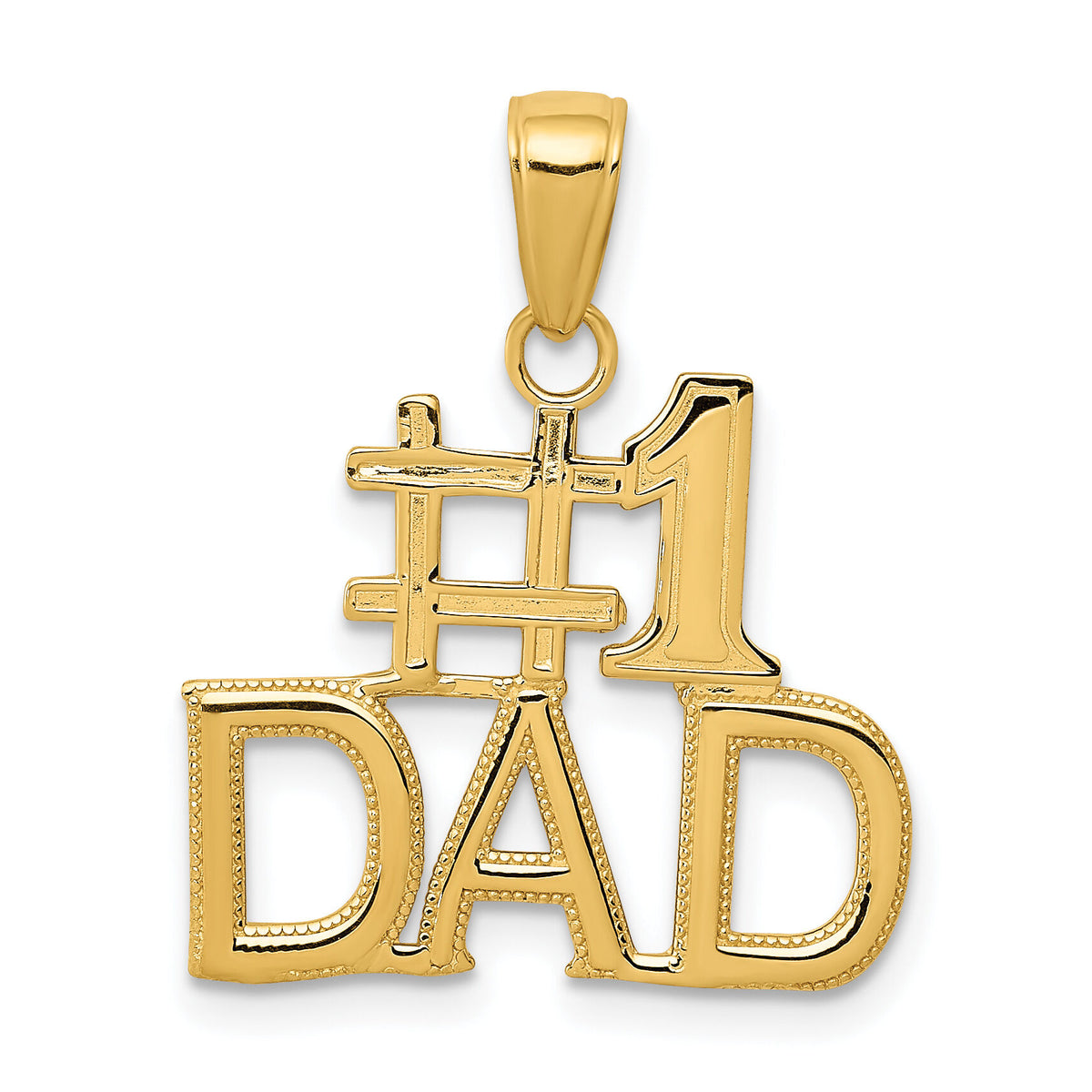 14k #1 DAD Charm-K4734