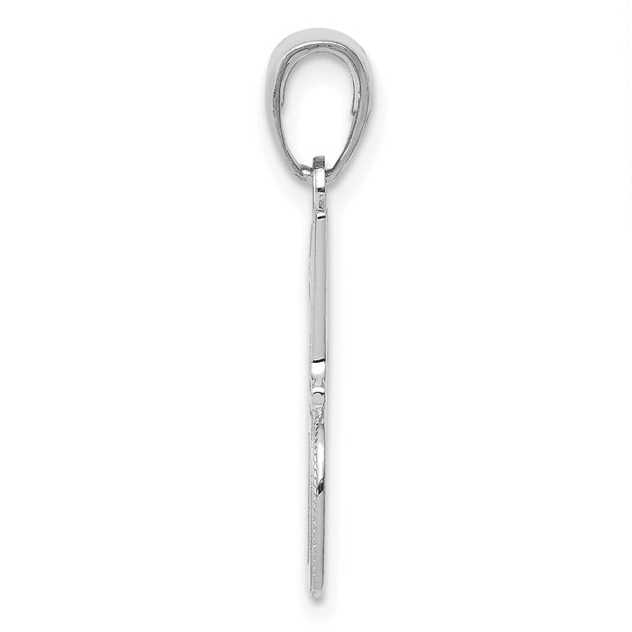 14K White Gold #1 DAD Charm-K4734W