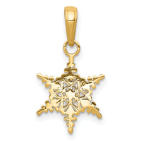 14k Small Snowflake Pendant-K4742
