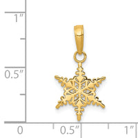 14k Small Snowflake Pendant-K4742