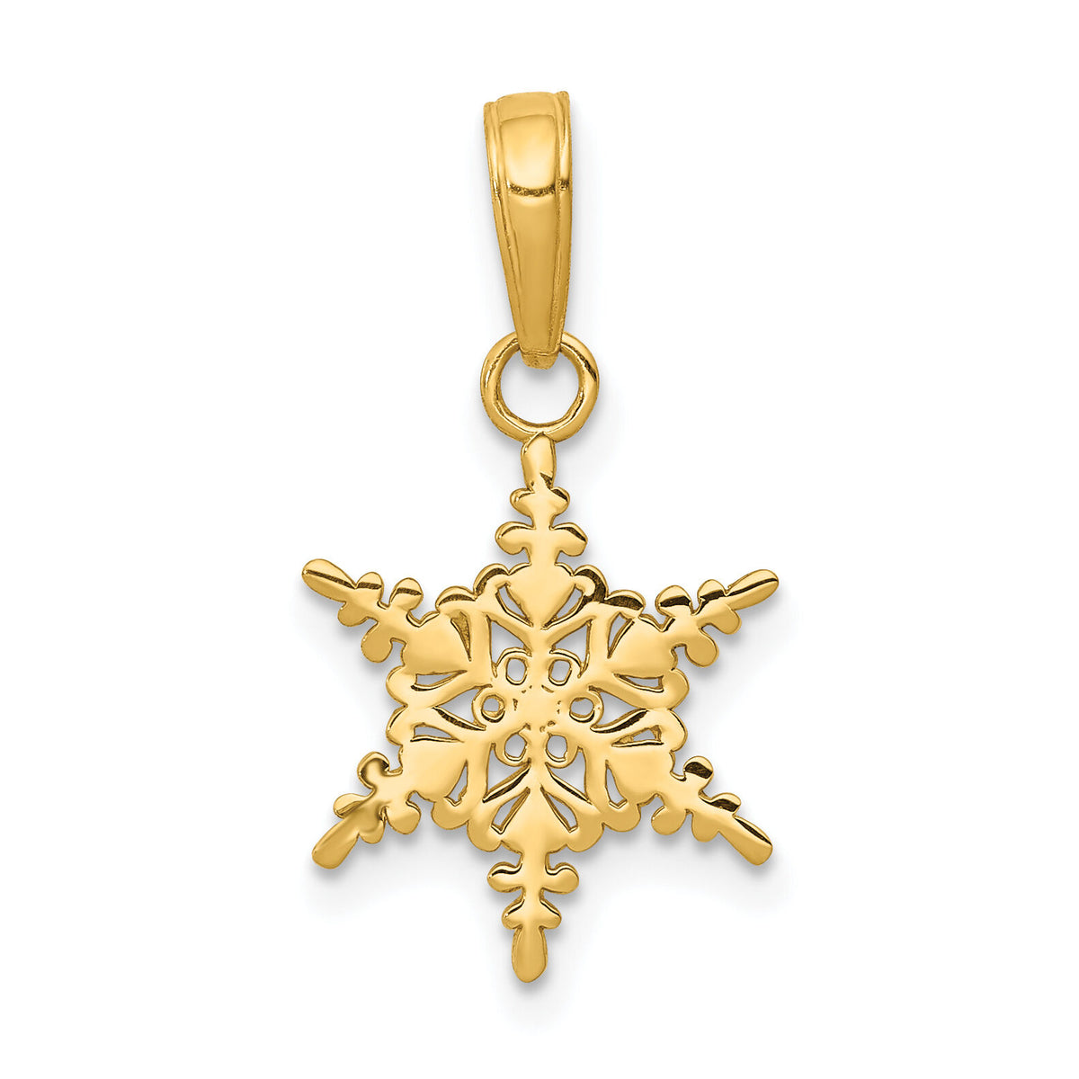 14k Small Snowflake Pendant-K4742