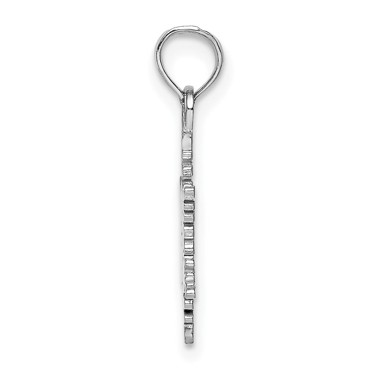14k White Gold Small Snowflake Pendant-K4742W