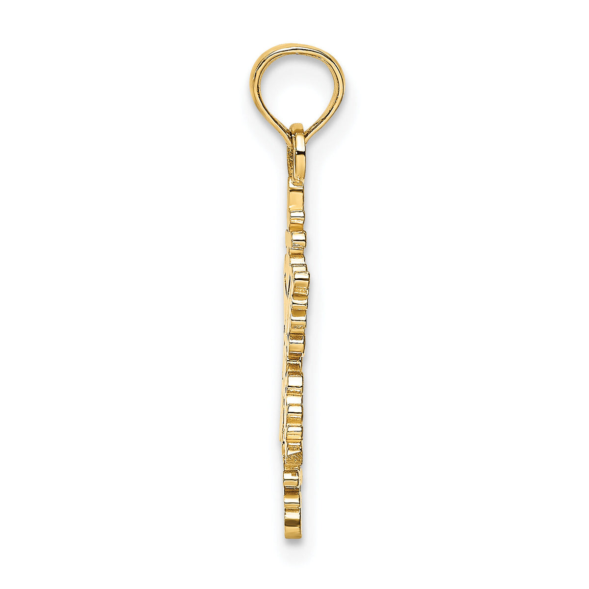 14k Polished Snowflake Charm-K4743
