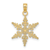 14k Polished Snowflake Charm-K4743