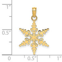 14k Polished Snowflake Charm-K4743
