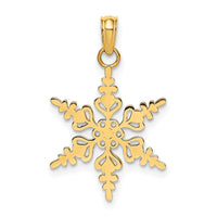 14k Polished Snowflake Charm-K4743