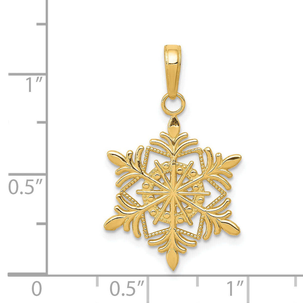 14k Snowflake Pendant-K4744