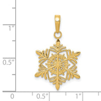 14k Snowflake Pendant-K4744