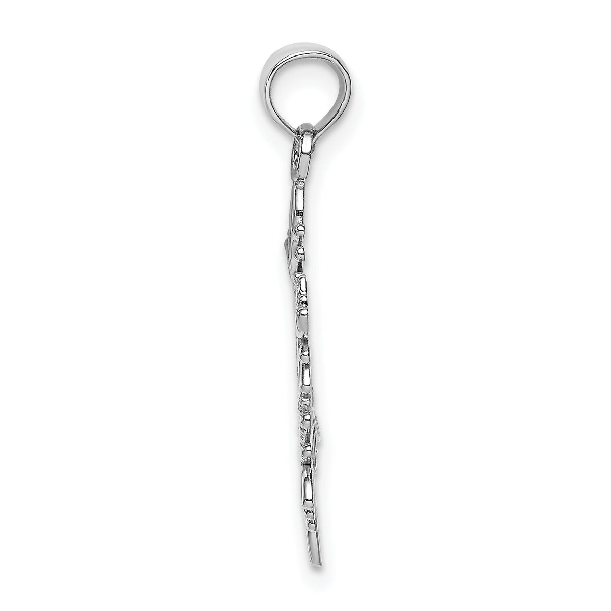 14k White Gold Snowflake Pendant-K4744W