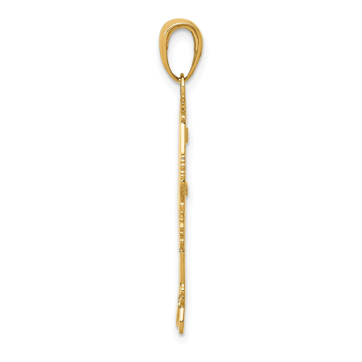14k Flat Engravable Girl Charm-K4748