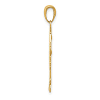 14k Flat Engravable Girl Charm-K4748