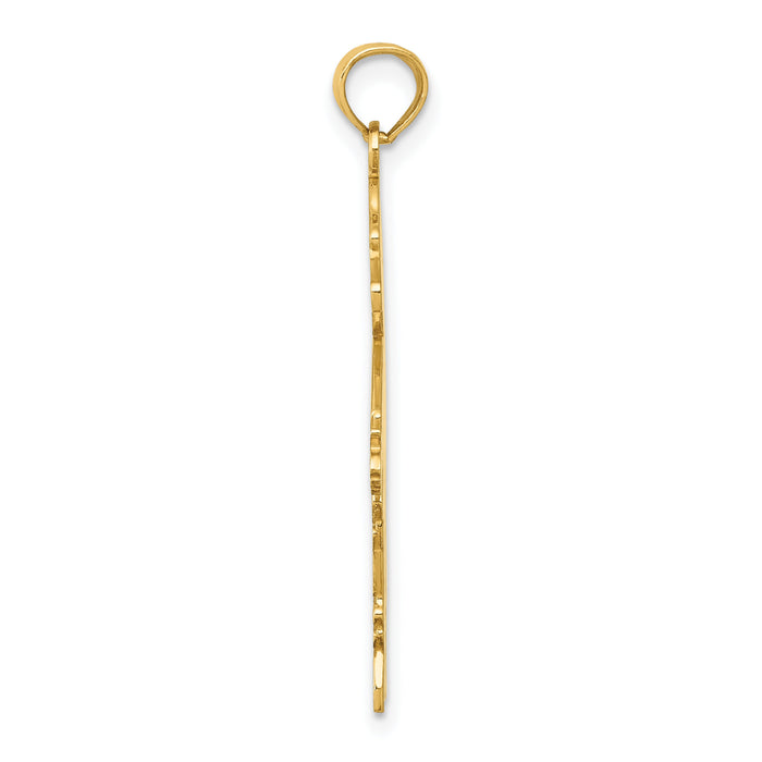 14k Flat Engravable Boy Charm-K4749