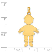 14k Flat Engravable Boy Charm-K4749