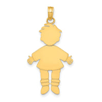 14k Flat Engravable Boy Charm-K4749