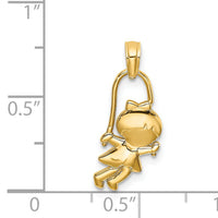 14k Girl with Jump Rope Charm-K4758