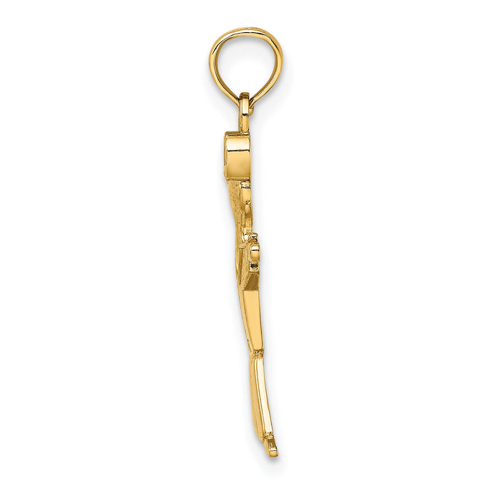14k Polished Full Body Boy Charm-K4759