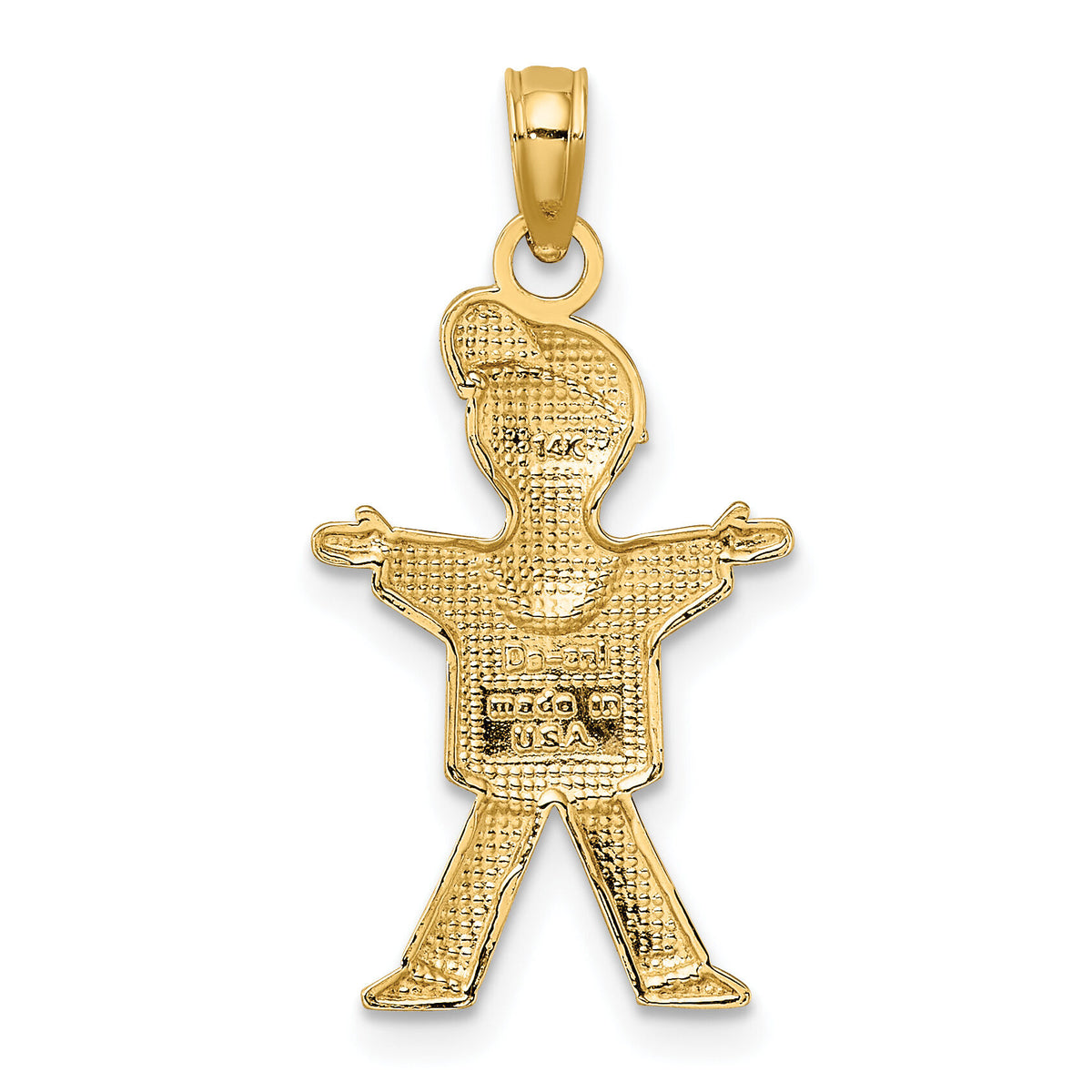 14k Polished Full Body Boy Charm-K4759