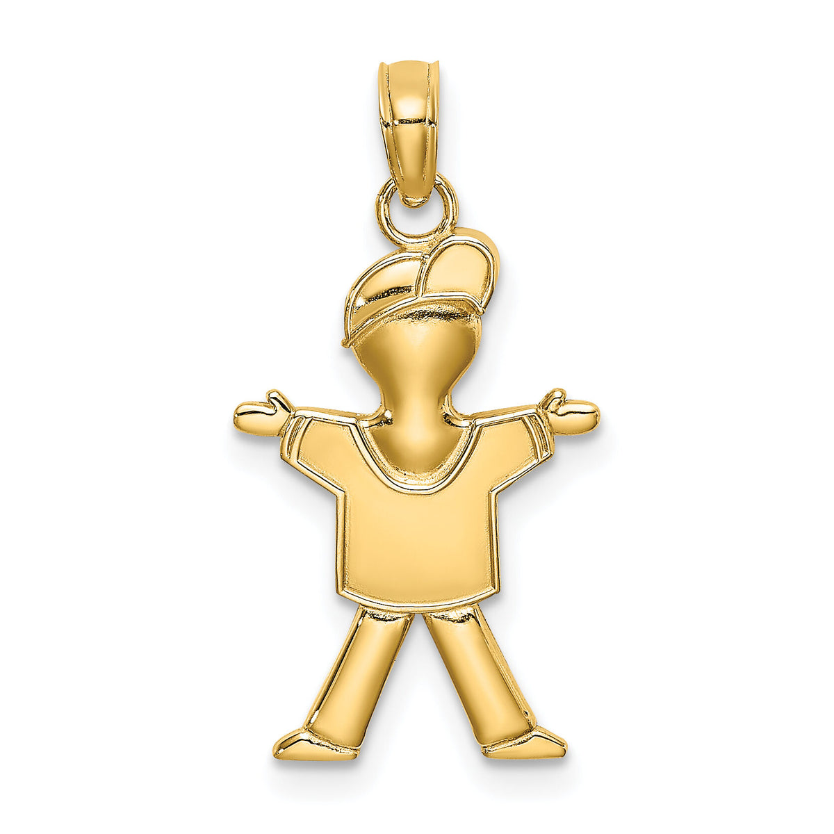 14k Polished Full Body Boy Charm-K4759