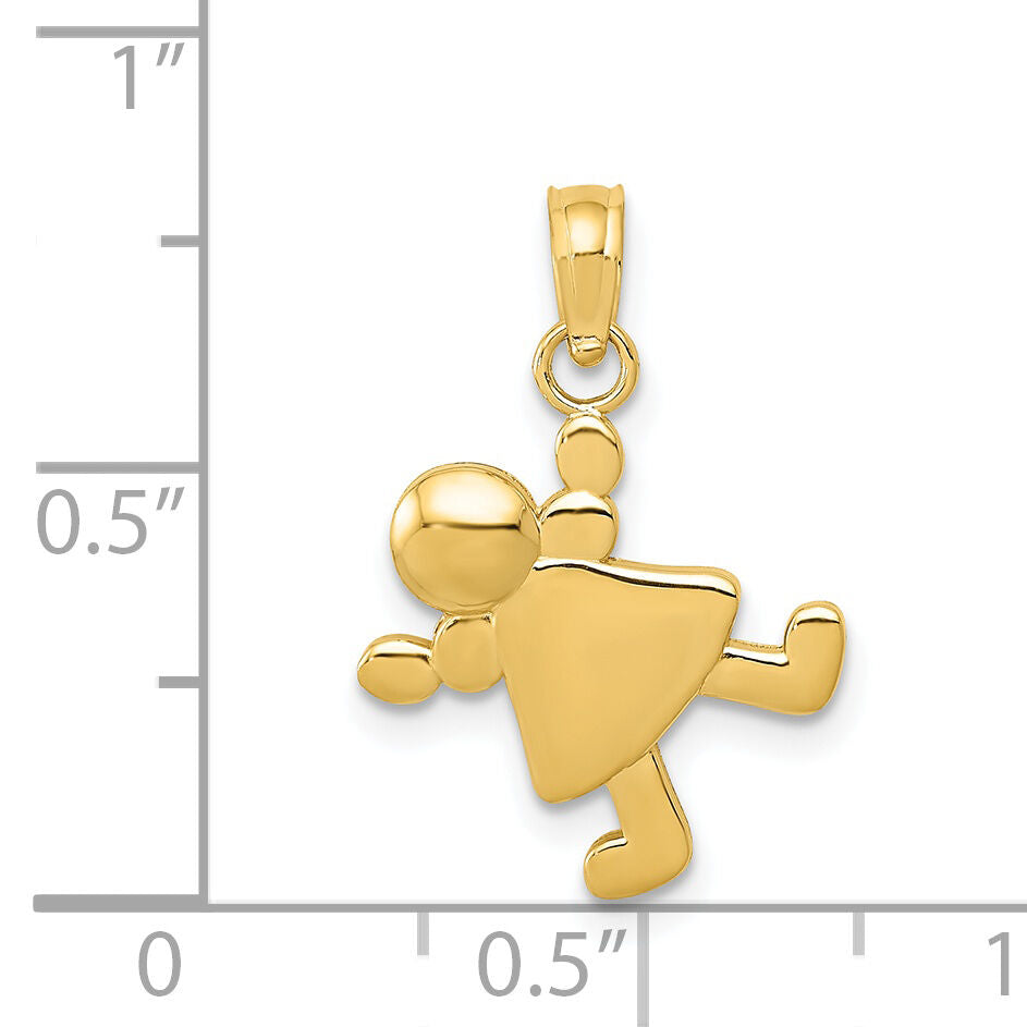 14k Little Girl Charm-K4760