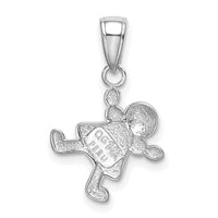 14K White Gold Little Girl Charm-K4760W