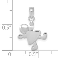 14K White Gold Little Girl Charm-K4760W