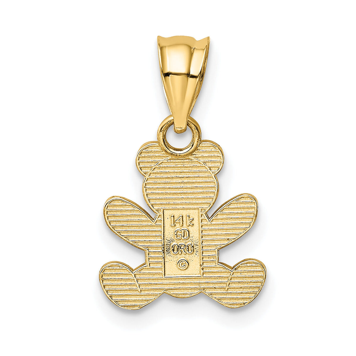 14k Teddy Bear Pendant-K4762