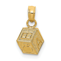 14k Baby Block Charm-K4765