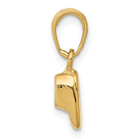 14k  3D Baby Shoe Charm-K4766