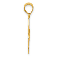 14k Filigree Fleur de Lis Pendant-K4770