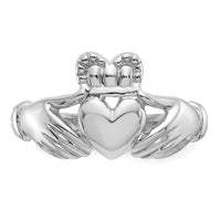 14k White Gold Men's Claddagh Ring-K4775