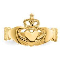 14k Polished Claddagh Ring-K4777