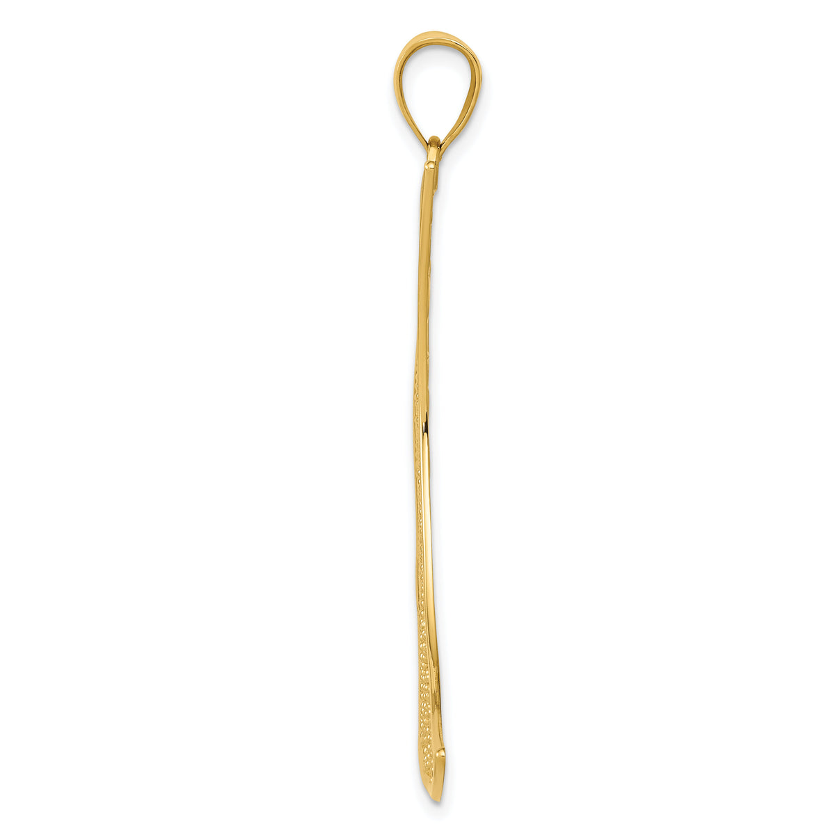 14k Filigree Moon Pendant-K4809