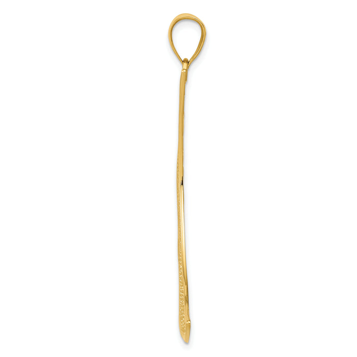 14k Filigree Moon Pendant-K4809