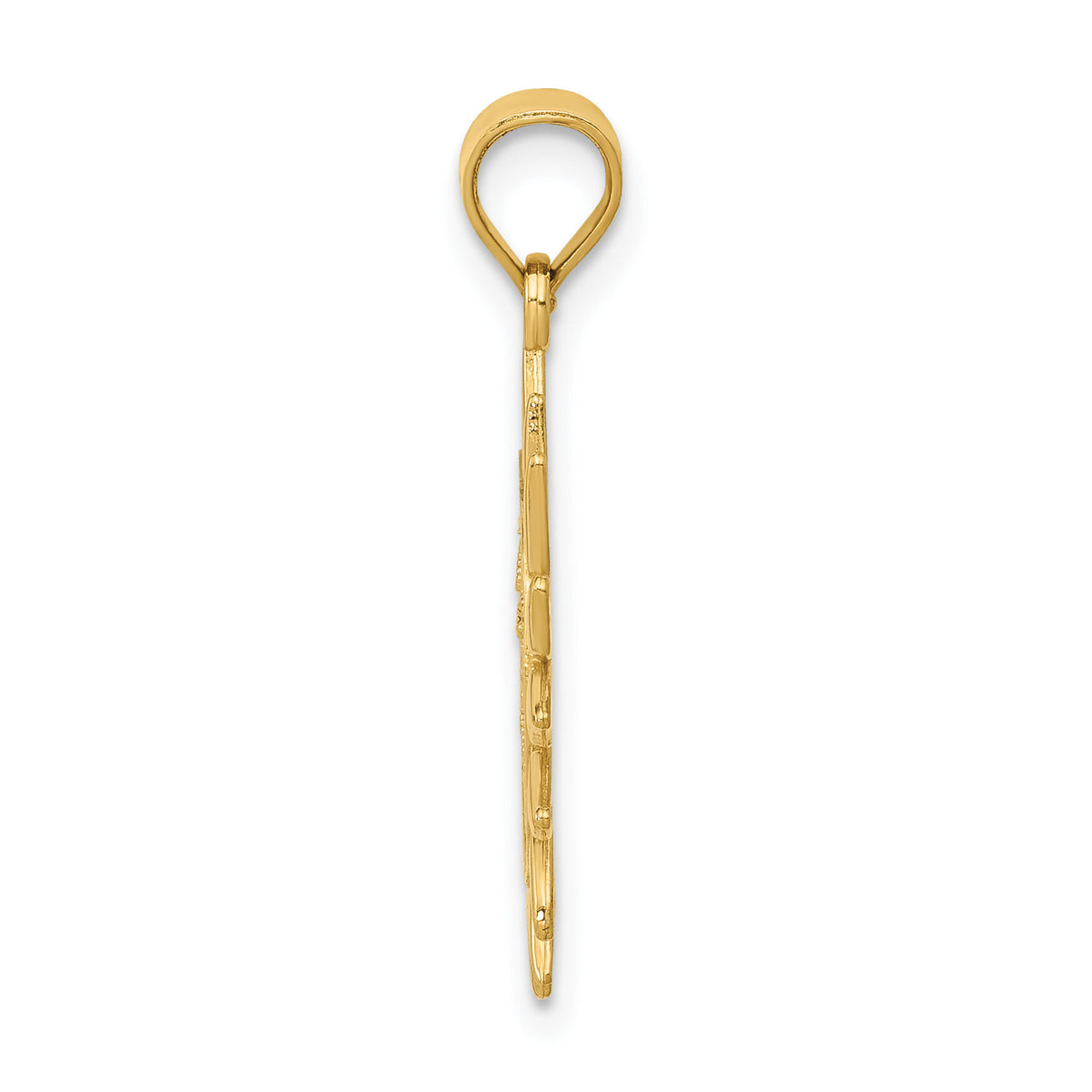 14k Polished Filigree Sun Pendant-K4812