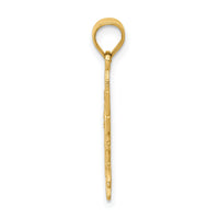 14k Polished Filigree Sun Pendant-K4812