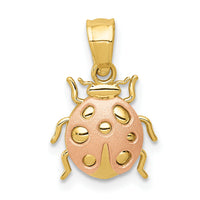 14k Two Tone Ladybug Pendant-K4820
