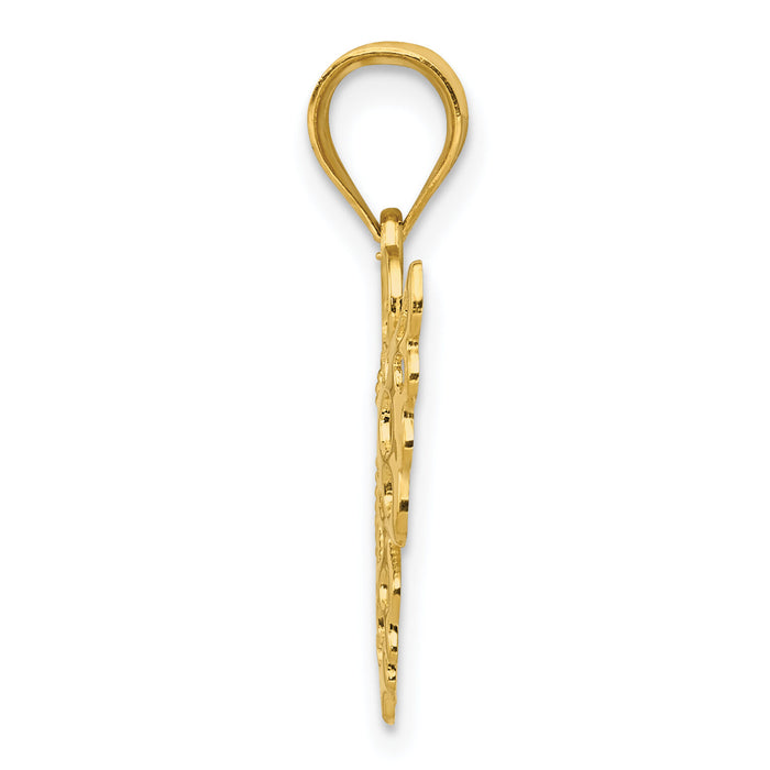 14k Butterfly Pendant-K4837