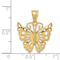 14k Butterfly Pendant-K4837