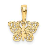 14k Polished Filigree Butterfly Charm-K4839