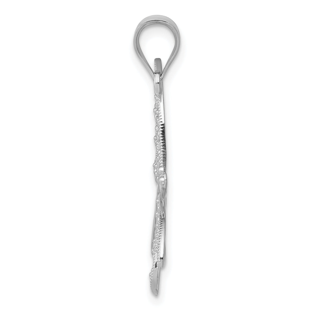 14k White Gold Filigree Dragonfly Pendant-K4848