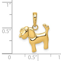 14k Polished Dog Charm-K4856