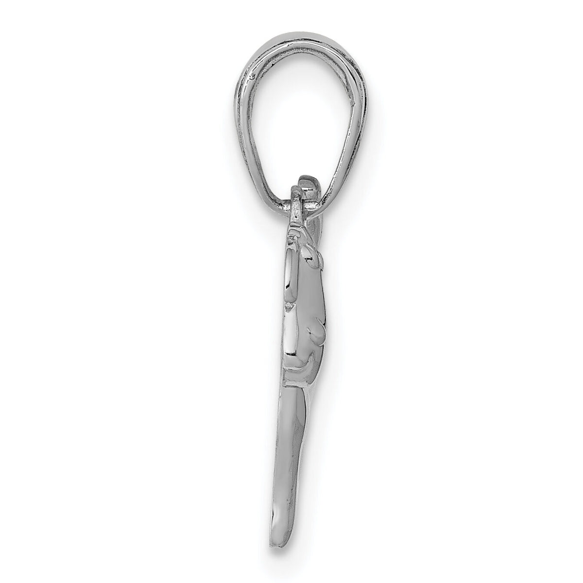 14k White Gold Polished Dog Charm-K4856W